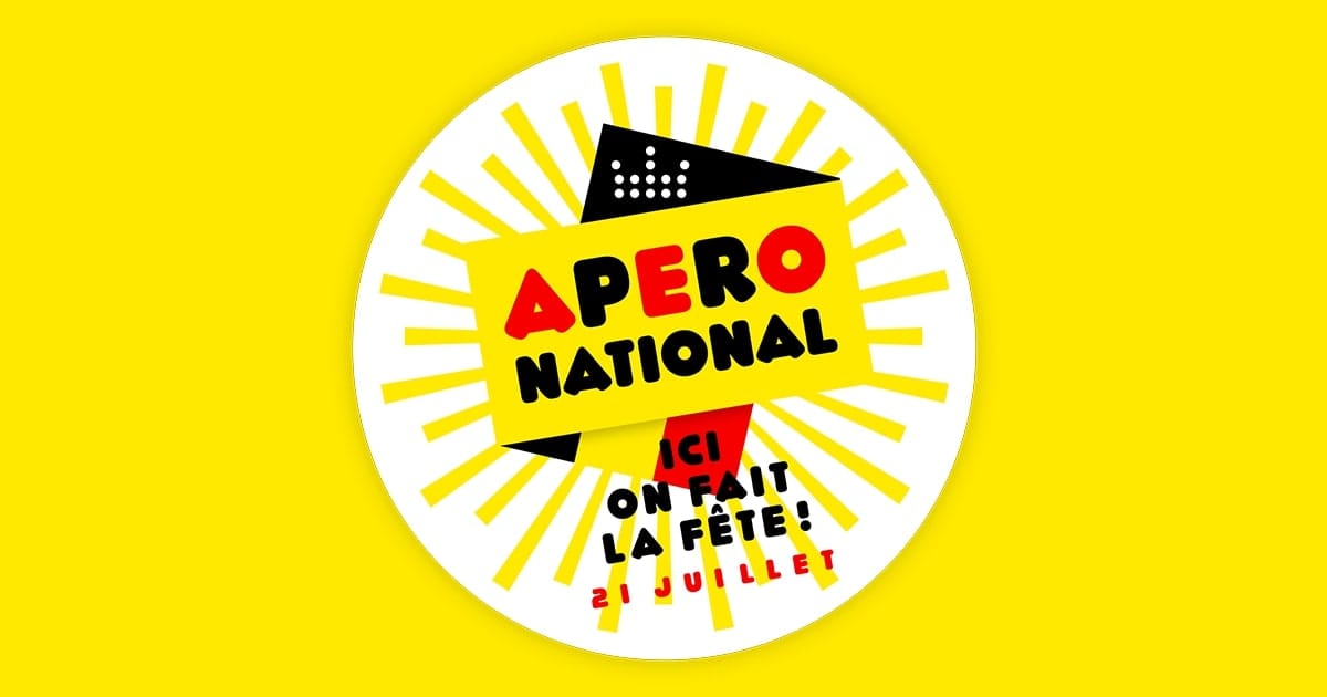 Logo coloré de l’Apéro National pour la Fête du 21 juillet en Belgique